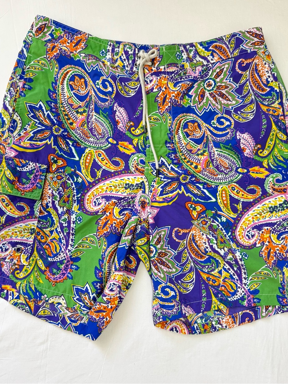 Vintage Polo Ralph Lauren Swim Trunk Board Shorts Men’s Medium Paisley Beach